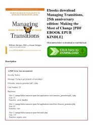 Ebooks download Managing Transitions  25th anniversary edition Making the Most of Change [PDF EBOOK EPUB KINDLE]