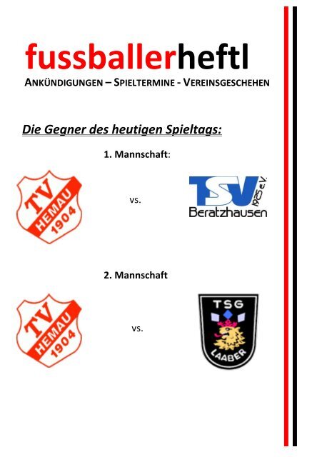 4. Ausgabe vs. Beratzhausen