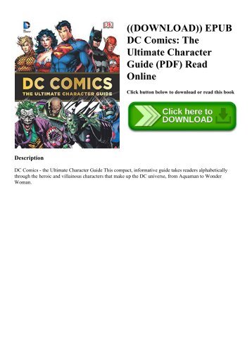 ((DOWNLOAD)) EPUB DC Comics The Ultimate Character Guide (PDF) Read Online