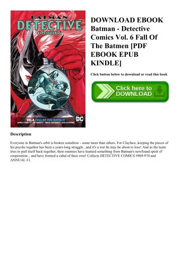 DOWNLOAD EBOOK Batman - Detective Comics Vol. 6 Fall Of The Batmen [PDF EBOOK EPUB KINDLE]