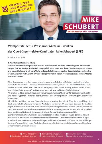 Wahlprüfsteine PMND. Mike Schubert SPD 2