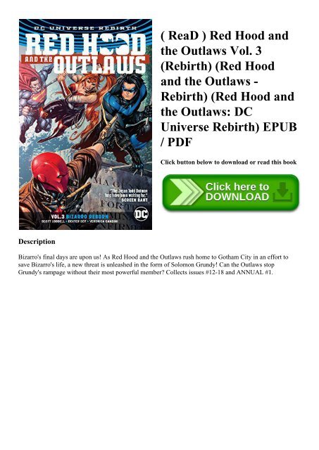 ReaD ) Red Hood and the Outlaws Vol. 3 (Rebirth) (Red Hood and the Outlaws - (Red