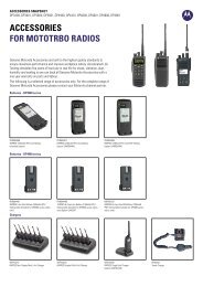 aCCESSORIES FOR MOTOTRBO RaDIOS - Motorola