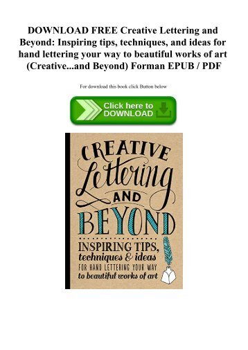 Free Ebook Creative Lettering And Beyond Inspiring Tips Techniques Unique Download Inspiring Images Free Ebook Creative Lettering And Beyond Inspiring Tips Techniques Unique Download Inspiring Images