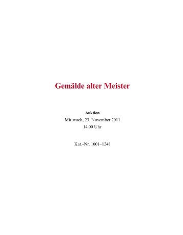 Gemälde alter Meister - Galerie Fischer Auktionen AG