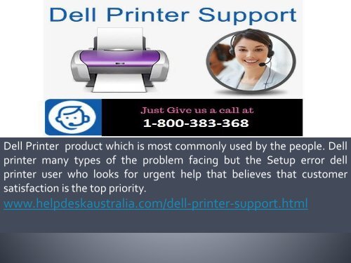 1-800-383-368 Quick Relieve Dell Printer Support Number  