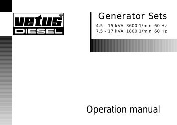 Operation manual - VETUS.com