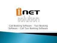 Cab Booking Software - Taxi Booking Software - Call Taxi Booking Software