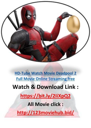 STREAM DEADPOOL 2 Full Movie Online Streaming free 2-0-1-8 825MB DOWNLOAD