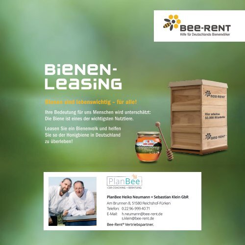 PlanBee – Bienen-Leasing für Firmen und Vereine