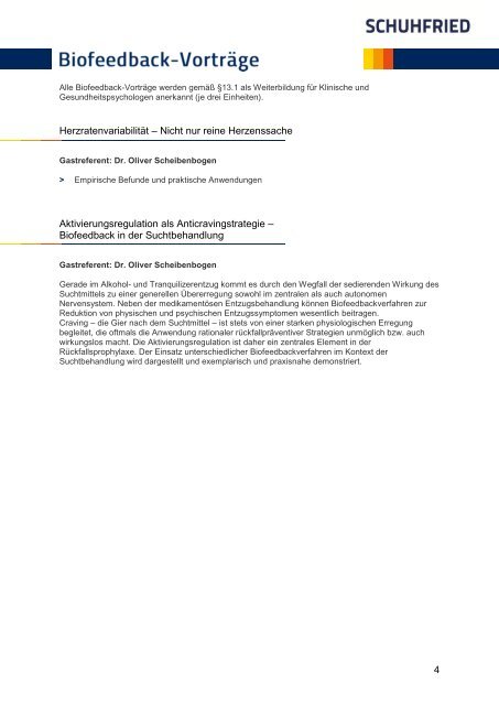 "Kompetenzzentrum Biofeedback" (PDF) - Schuhfried.at