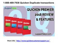 1-888-489-7936 Quicken Duplicate transactions