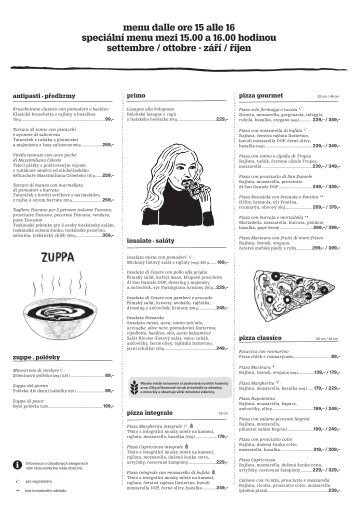 siesta menu, září–říjen