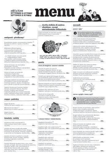 Menu, září–říjen