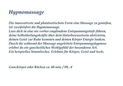 Massage Broschüre