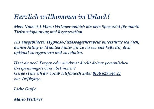 Massage Broschüre