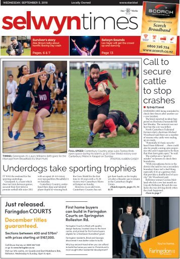 Selwyn Times: September 05, 2018