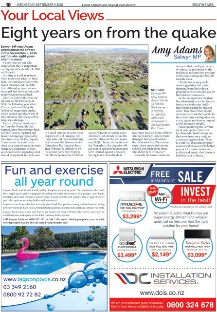 Selwyn Times: September 05, 2018