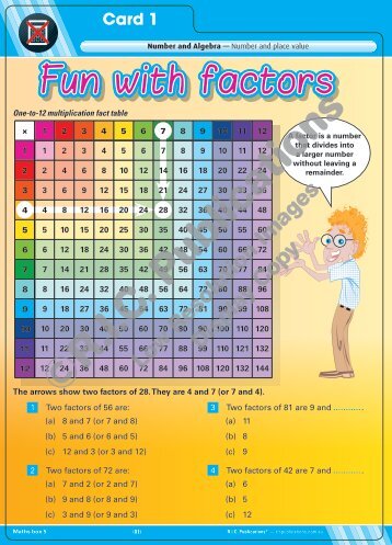 RIC-6940 The Maths Box Series - Year 5 – Sample cards
