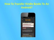 How To Transfer Kindle Books To An Android?