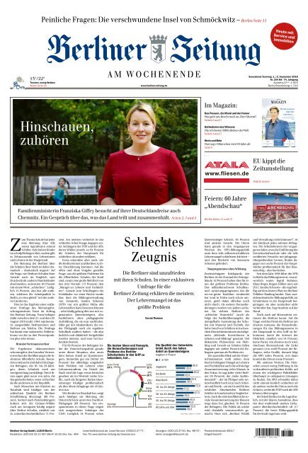 Berliner Zeitung 01./02.09.2018