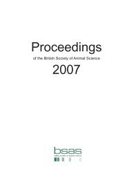 Proceedings 2007 - British Society of Animal Science