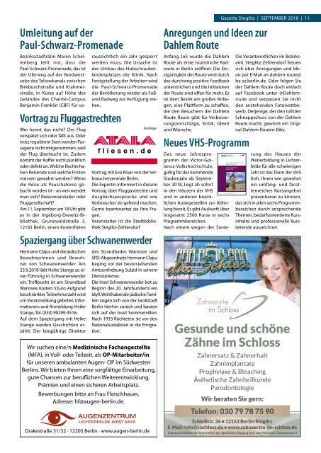 Gazette Steglitz September 2018