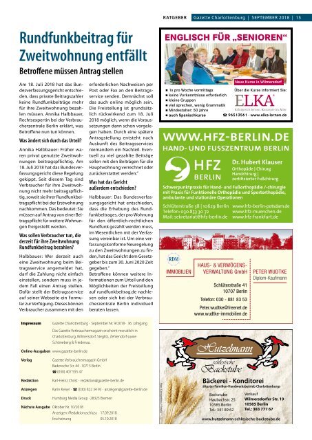 Gazette Charlottenburg September 2018
