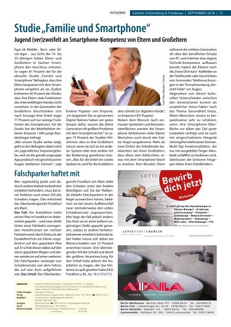 Gazette Schöneberg & Friedenau September 2018
