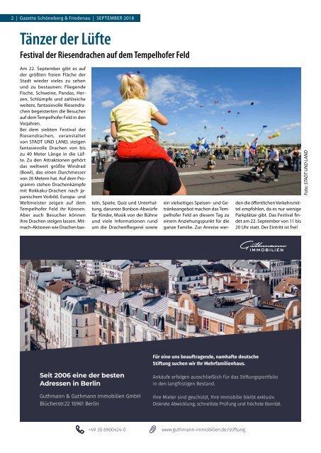 Gazette Schöneberg & Friedenau September 2018