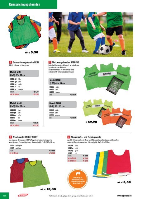 SPORTCO Gesamtkatalog 2018/2019 - Schule & Verein