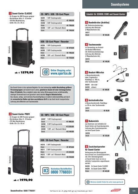 SPORTCO Gesamtkatalog 2018/2019 - Schule & Verein