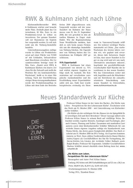 KÜCHENPLANER Ausgabe 9 - 2018 