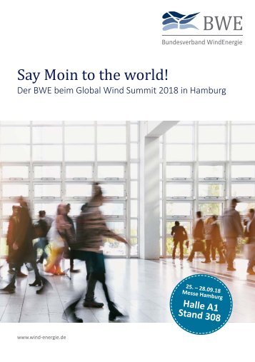 Messeflyer WindEnergy Hamburg 2018