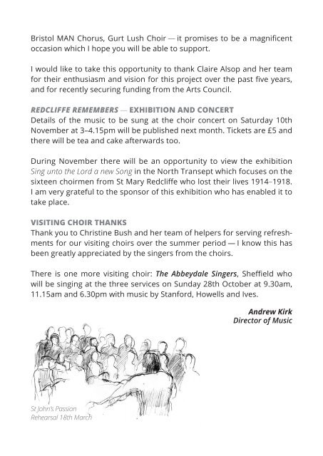 St Mary Redcliffe Church Parish Magazine - September 2018