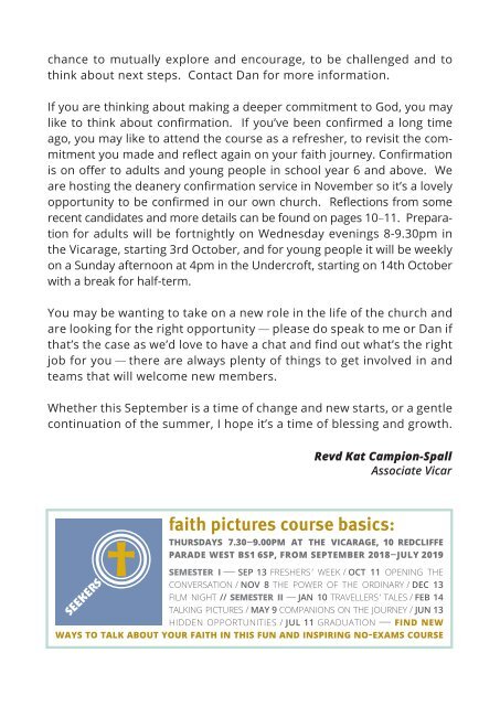 St Mary Redcliffe Church Parish Magazine - September 2018