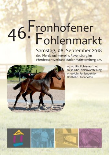 46. Fronhofer Fohlenmarkt am 8. September 2018