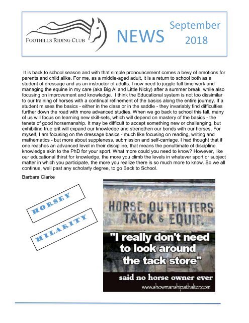 September 2018 FRC Member Newsletter