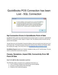 Solved: QuickBooks POS Connection has been lost - PosTechie 1800-935-0532