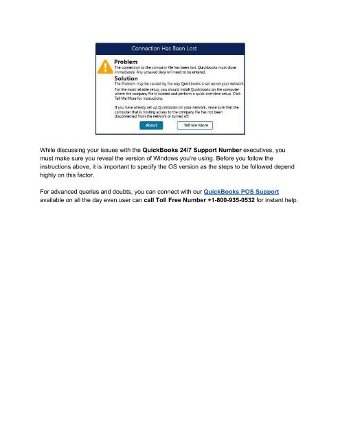 Solved: QuickBooks POS Connection has been lost - PosTechie 1800-935-0532