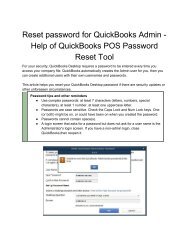 Reset password for QuickBooks Admin - Help of QuickBooks POS Password Reset Tool