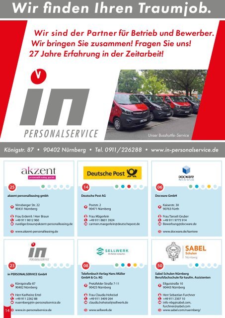 MESSEZEITUNG zur Jobmesse Nürnberg am 19. September2018