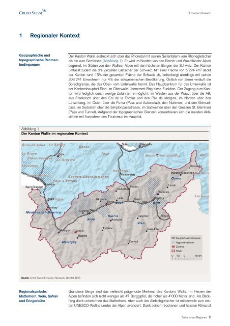 Der Kanton Wallis Struktur und Perspektiven - RW Oberwallis