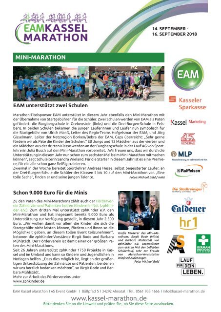 Pressemappe EAM Kassel Marathon PK 4.9.2018