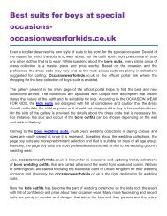 Best suits for boys at special occasions occasionwearforkids.co.uk