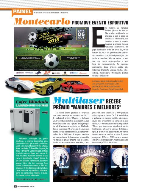 REVISTA AUTOMOTIVO - EDIÇÃO 132 - SETEMBRO 2018