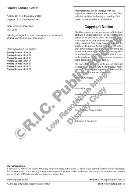 RIC-3531 Primary Science - Book D (Digital)