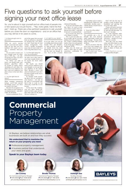 Waikato Business News August/September 2018