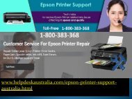1-800-383-368 Supportive Epson Printer Service Number Australia  