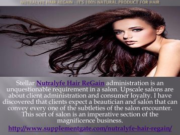 Nutralyfe Hair ReGain - It&#039;s 100% Natural-converted